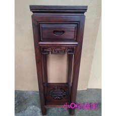 小o結緣館仿古傢俱單抽花台'晶洞'風水座'石來運轉'茶几(雞翅木)(快速到貨專區), 1件, 胡桃