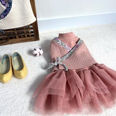 앙주 강아지옷 한복 꽃 배자 (2 colors)/ S - XL, 아이보리