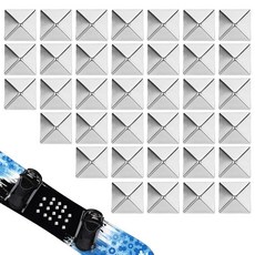 Fukaisu 36피스 피라미드 스터드 스노우보드 스톰프 패드 미끄럼 방지 자체 접착 금속 그립 매트 겨울 스포츠 스키 여성 및 남성용 추가 제공 306362 8661208, 36피스 피라미드 스터드 스노우보드 스톰프 패드, 미끄