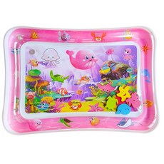 【超繪玩】30絲加厚PVC充氣拍拍水墊 嬰幼兒健身爬行拍拍墊 夏季降溫冰墊坐墊, 粉色新款拍拍水墊, 1個