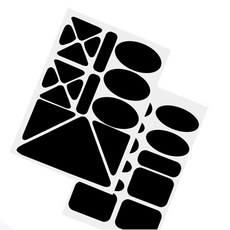 의류 패딩 수선 패치 스티커 DD-12100, 블랙(A타입), 1개