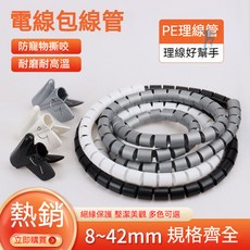 胖魚嚴選 電綫保護管 理綫管 包綫管 束綫套 數據綫電綫外露遮醜套 充電綫保護套 電線保護管 防咬線 防貓抓 纏繞管, 白色,10mm1米送導線夾+固定座+扎帶, 1個