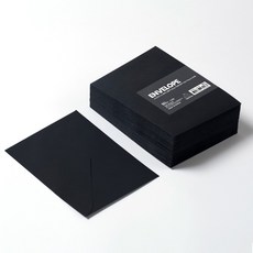 PaperPhant 프리미엄 도톰한(120g) 가로형 봉투(165*115mm), 1팩, 시크 블랙 80매입 1팩, 시크 블랙 80매입