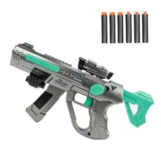 【Hi-toys】聲光投影太空槍玩具/安全軟彈槍套組 (附6枚安全軟彈), 1個