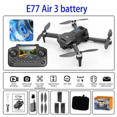 E77 에어 4K 카메라 드론 스크린 컨트롤 FPV 광각 촬영 지능형 장애물 회피 RC 장난감, E77 AIR-3B