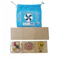단체놀이 전통놀이 비석치기 MDF나무 10x10x1.8cm 3개 스티커3장 가방1개 운동회