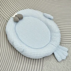 寵物涼墊 狗窩 貓窩 清涼透氣 夏季優選 S - 51*42*5cm, 藍色海豹窩 清涼透氣 夏季優選, 1個
