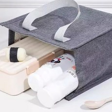 수수몰 직장인 도시락 보온 보냉 백 이유식 가방, 블랙