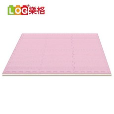 LOG 樂格 XPE 拼接遊戲地墊 柔和綠 6片組含邊條, 貝比粉, 1個