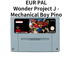 원더 프로젝트 J - 메카니컬 보이 피노 RPG 게임 (슈퍼 패미컴 16비트 비디오 카트리지 유럽 PAL 미국 NTSC, 02 EUR PAL