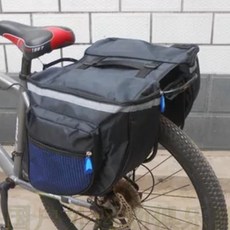 燕軍 山地自行車後貨架兩側馱包 單車後托雙馱馬鞍包 騎行用品裝備, 藍色,無標37cm*33cm*26cm, 1個