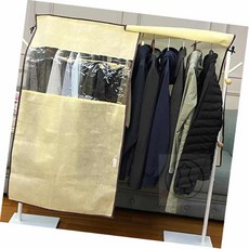 아이보리 행거가리개 투명창 부직포 소 행거가리게, 1개, 상세페이지 참조