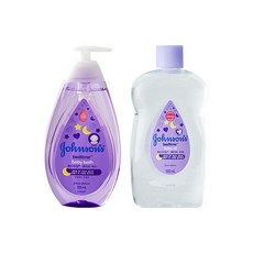 존슨즈 베이비 베드타임 바스 500ml + 로션 500ml 2종 세트, 1세트