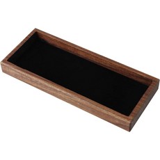 아우포다라 우드 펜 트레이 데스크탑 사무실 보관함 코인 키 홀더, Brown / Walnut