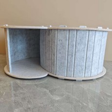 Pakchoice 고양이 S형 터널 집 반련묘 펠트 캣하우스, 1개, 그레이