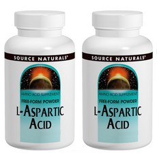 SOURCE NATURALS L-天門冬氨酸粉, 2個, 100克