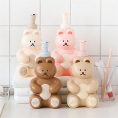 버블디스펜서 샴푸통 거품세제통 물비누통, 밀크티(핑크)