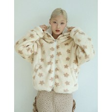 UGLYSHADOW 플라워 퍼점퍼(베이지), NONE