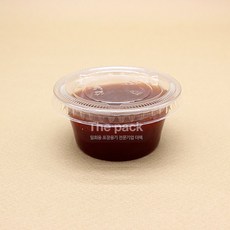 PH 투명소스통 + 뚜껑 6cm x 3cm, 1개, 200개입