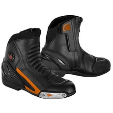 Hive Moto 방수 오토바이 부츠 남성용 오토바이 신발 오토바이 부츠 모토크로스 신발 (EN 13634) (화이트 미국 신발 사이즈 시스템 성인 남성 숫자 미디엄, 9, 주황색