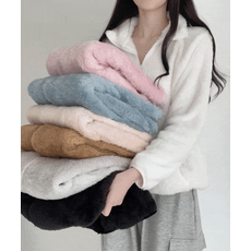 자스민벨 뭉게뭉게 구름이 빅사이즈 오버핏 양털 후리스 집업 가디건 (남녀공용/커플집업)