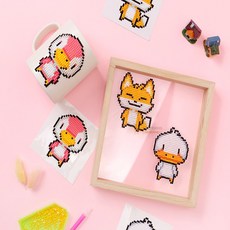 추천마켓1000 동물보석십자수 고양이 10개입 단체체험수업