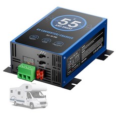 VUFUSB RV 파워 컨버터 55AMP 120V AC에서 12V DC 리튬 배터리와 호환 3단계 스마트 배터리 충전 13V에서 16 5V 조절 가능 설치가 간편함