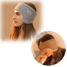 남자귀마개 여성 방한 스포츠 귀마개 겨울 헤어 이어 보온 밴드, 여성이어밴드 브라운