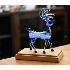 天氣預報瓶麋鹿天氣瓶生日禮物創意禮品小鹿風暴瓶, 1個, 小鹿天氣預報瓶 藍色:小鹿天氣預報瓶 藍色