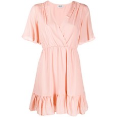 리우조 랩 프런트 개더 디테일 드레스