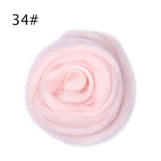 Jiwuo 양모 Felting 섬유 10g/20g/50g DIY 양모 로빙 바늘 Felting 초보자를위한 수제 재료 바늘 Felting, 34, 50 그램, 1개