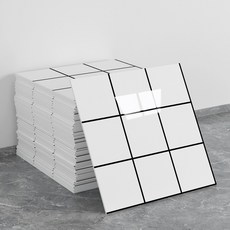 란몰 붙이는 주방 욕실 방수 타일시트지 데코벽지 10개, 그리드