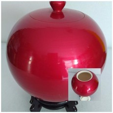 鵬宗小舖 大紅釉茶葉罐 聚寶盆 陶土甕 - 老茶甕/普洱茶醒茶, 1個