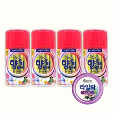 산도깨비 향기속으로 방향제/자동분사기 리필 향캔, 290ml, 4개, 라일락향