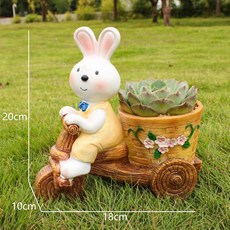 小兔子花盆 戶外園林花盆 陽臺種植盆栽裝飾品