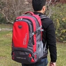 70L超大容量雙肩背包，戶外登山旅行行李包，男女通用款, 8222（70升）紅色