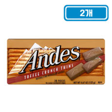 앤디스 토피 크런치 초콜릿, 2개, 132g