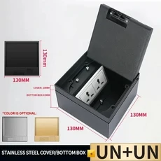 플로어 박스 콘센트 숨김 영국 EU BR 표준 전원 USB HDMI RJ45 소켓 내장형 130mm x, 01 250V용, 09 2UN, 03 Black