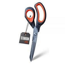 TITA22 튼튼한 티타늄 코팅 가위 24.1cm(9.5인치) - 사무실 가정 학교 바느질 원단 공예 주방 및 전문가용 다목적 가위 - 내구성이 뛰어난 날카로운 날, TITA22 튼튼한 티타늄 코팅 가위 24.1cm(9.