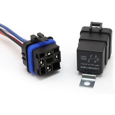 4 핀 4030 AMP 12V DC 자동차 릴레이 키트 방수 통조림 구리선 하네스 소켓이 있는 헤비 듀티 12 AWG SPDT 팬 보트 트럭 오토바이용 릴레이1PCS, 1PCS