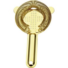 전문 바텐더 및 혼합학자를 위한 블랙 칵테일 스트레이너 스테인리스 스틸 바 와이어 스프링이 있는 툴 음료 스트레이너 (2 블랙), Gold, 1, 1개