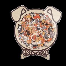 뇌를 자극하는 고양이 나무 퍼즐 강아지 작은 곰 모양의 컬러 조립 불규칙, 1개, 2. Style B, 1피스