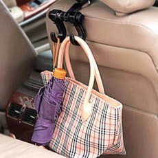 자동차 헤드레스트 고리 후크 2WAY 거치대 소품 걸이 차량용수납 차량용품 헤드레스트걸이 다용도걸이, 블랙