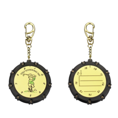 i-Style居家生活 高爾夫圓形雙面計分器(黃色) 18洞輕便計分盤，戶外運動必備, 1個, 黃色(雙面)