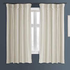 HPD Half Price Drapes BELL 벨ino 텍스처 인조 리넨 암막 커튼 길이 160cm(63인치) (패널 1개) 침실 및 거실용 커튼 너비 127cm(50인치, 50"W x 63"L (Pack of 1), 귀리 크림