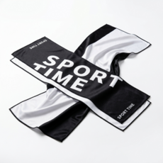 [런런피티] 스포츠 쿨타올 땀흡수 냉감 수건 세트, 3개, 블랙