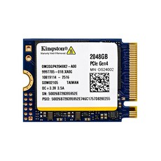 미국출고 평점4.5+ 164695 Kingston 2TB M.2 2230 PCIe Gen 4.0x4 NVMe SSD OM3SGP4 스팀 데크 서피스 앨리 미니 PC 최대 700, 미국출고 평점4.5+ 164695 Kingston 2T