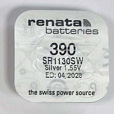 레나타 RENATA 시계배터리 건전지 동전 코인 버튼전지 리듐전지 1.55V SR 건전지, 1개, 390(SR1130SW), 1개입