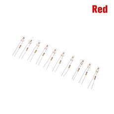 10PCS 네온 표시 6X13MM 6MM 구리 표시기 표지판 파란색 글로우 램프 빨간색 와이어 녹색 전구, Red