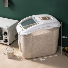 가정용 대용량 원터치 계량 쌀독 보관통 진공 보관날짜